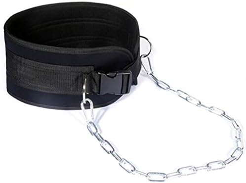 FantaCacy Weight Belt, Adjustable Fitness Dip Belt Pull Up Belt with Chain - for Men & Women for Gym Bodybuilding Hip Squat Dip Weight Lifting Training