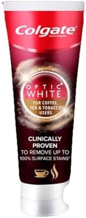 colgate optic white tea coffee and tobacco users toothpaste Tea,Coffee,Tobacco 4.22 oz(125 ml)  safe for daily use Buy Colgate Optic White Coffee