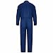 Bulwark Flame Resistant 5.8 oz Cooltouch 2 Regular Deluxe Coverall with Concealed Snap Closure On Sleeve Cuff, Navy, Size 38