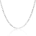 925 Sterling Silver 3MM Figaro Chain Italian Necklace For Men & Women Lobster Claw Clasp 16
