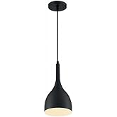 Nuvo Bellcap-1 Light Small Pendant in Nautical/Coastal Style-9.75 Inches Wide by 8.13 Inches High-Matte Black Finish -Trad