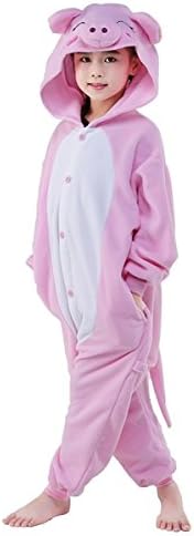 Famycos Jumpsuit Long Sleeves One-piece Costumes for Family Unisex Child Adult Pink Pig Kids-6