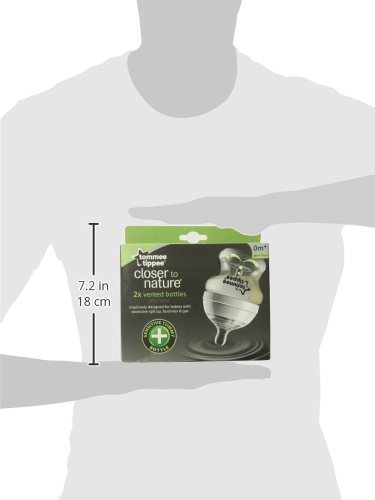 Tommee Tippee Closer to Nature Anti-Colic Bottles, 5 Ounce, 2 Count (Packaging may vary)