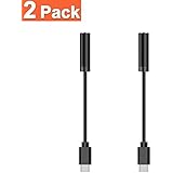 Moto Z USB C to 3.5 mm Headphone Jack Adapter,2 Pack Type C 3.1 Male to 3.5mm Female Stereo Audio Headphone Connector for Motorola Moto Z (Not Fit HTC,Google Pixel 2, Pixel 2 XL)