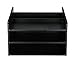 PAG Wood Desktop File Organizer Office Phone Stand for Desk Adjustable Desktop Shelf Mail Sorter Paper Magazine Holder Rack, Black