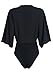 RUIGO Women's Sexy Deep V-neck Bawting Tight Bodysuit Jumpsuit One Piece Leotard (M, Black)