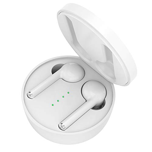 QueenDer Cuffie Bluetooth 5.0 Auricolari Senza Fili in-Ear con Microfono  Sport Earbuds Wireless Stereo HD Realtek per Cellulari iPhone Samsung y  Dispositivi Bluetooth (Bianco) - Cuffie Hi-Fi