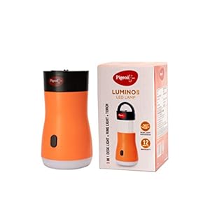Pigeon by Stovekraft Lumino Pro Desk, Torch Emergency Lamp with 1200mAH Battery (Orange)