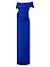 Women's Off Shoulder Short Sleeve Ruched Side Slit Bodycon Maternity Maxi Dress Royal Blue