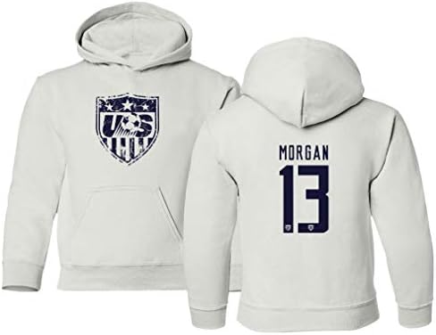 TURXIN New Soccer America USA National Team #13 Morgan Youth Hooded Sweatshirt
