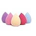 Lookatool 5PCS Pro Beauty Flawless Water Droplets Sponge Makeup Foundation Puff (Hot Pink+ Blue+ Pink+ Flesh+ Purple)
