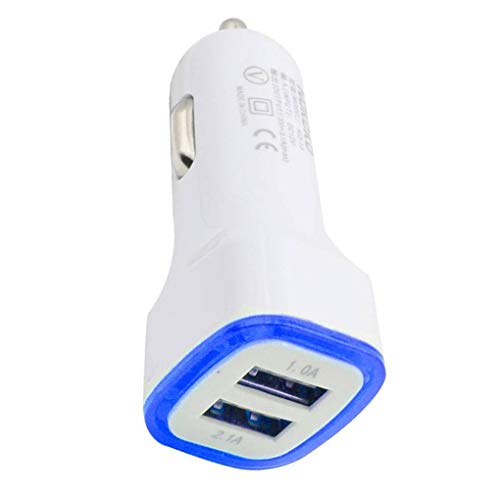 Zerama LED Dual USB Car Charger Cigarette Lighter Car Charger for GPS Mobile Phone MP3 PDA Bluetooth Headset Digital Camera - Thumbnail 3