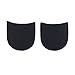 Shoe Replacement Rubber Half Sole,Rubber sheet, Choose Thickness and Color, Pack of 1 Pair (Heel Thickness 3.5mm, Black)