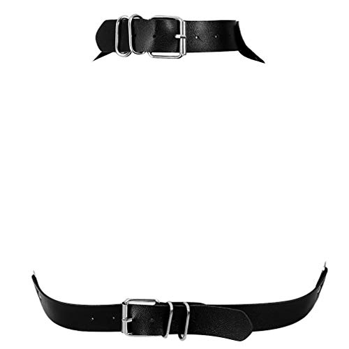 Women's Punk Harness Bra Goth Belt Body Harness Dance Lingerie Accessories (Black)