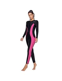 Traje de baño de una sola pieza con cremallera frontal, traje de baño completo para dama, traje de buceo de manga larga con protección solar, traje de surf S-XXXL