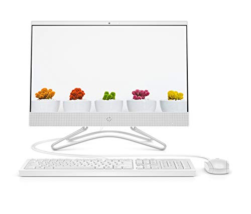 Newest HP All in One Desktop Computer PC, 21.5″ FHD IPS Display, 8th Gen Intel Celeron G4900T 2.9GHz, 8GB DDR4 512GB SSD, DVD 802.11ac BT 4.2 Privacy Webcam HDMI USB Keyboard & Mouse Win 10 -White