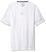 adidas Big Boys' Climalite Short Sleeve Tee, White, Small/8