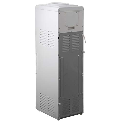 VEVOR 2 In 1 Water Dispenser w/Built-in Ice Maker Machine Hot and Cold Top 3-5 Gallon Bottle Electric Hot Cold Water Cooler Dispenser White