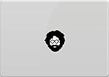 Jerry Garcia Grateful Dead Vinyl Decal Sticker Apple MacBook Pro Air iPad or Other Laptop (Black)