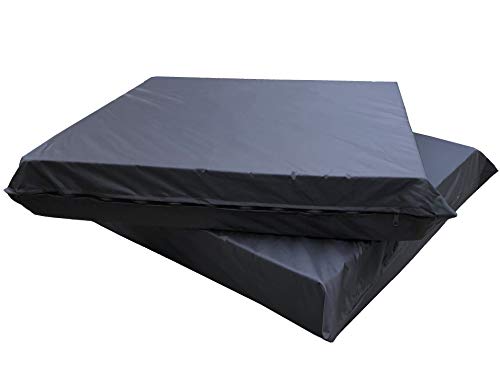 QQbed 2 Pack Deep Seat Gel Cooling Memory Foam Seat Cushions with Removable Waterproof Zipper Cover - Extra Large Size 24"X22"X4"