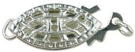 STS Oval Filigree Clasp STS Qty 1