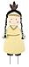 Miles Kimball Native American Girl Lawn Stake by Maple Lane Creations, Thanksgiving Yard Décor, Metal, 29” High