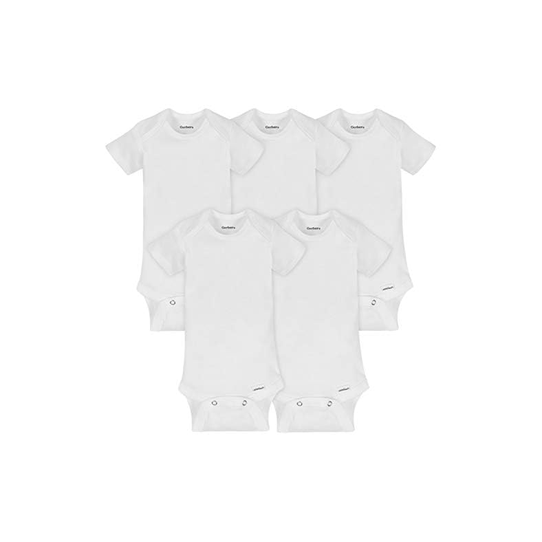 Gerber Baby Boys’ 5-Pack Short-Sleeve Onesies