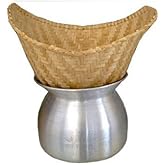 Set of Sticky Rice Steamer Pot and Basket Cook Kitchen Cookware Tool