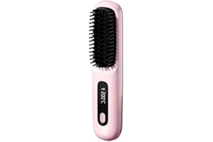Numoya Portable Straightener Brush - GoBrush PRO Pink (Pink)