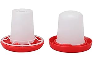 Chick Feeder & Waterer Kit, 160g/160ml with Rotary Sleeve Design Automatic Poultry Drinking and Feeding System for Chicks, Qu