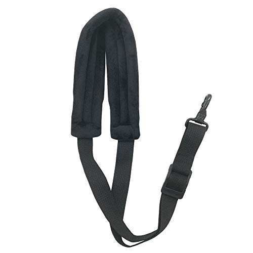 Xinlinke Saxophone Neck Strap Extra Long Size for Tenor Alto Baritone Sax Thick Padded with Metal Hook