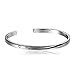 Solocute Sterling Silver Cuff Bangle Bracelet Engraved Infinite Love Infinity Love Inspirational Jewelry, Perfect Gift for Anniversary Day, Thanksgiving Day, Valentines Day and Birthday