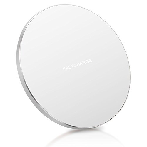 Fast Charger for Samsung Galaxy S8 edge - Wireless Charging Pad for Samsung Galaxy Note 8/S8/S8 Plus/S7/S7 Edge/S6/S6 Edge,Qi Standard Charger for iPhone X/iPhone 8/iPhone 8 Plus(Silver)