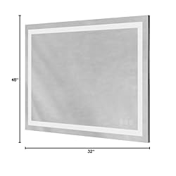LOAAO 48X32 LED Bathroom Mirror with