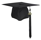 GraduationMall Unisex Matte Adult Graduation Cap with Tassel 2016