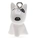 Hand Painted 3-D Seated Bull Terrier Puppy Dog Charm Lightweight 20mm (1)