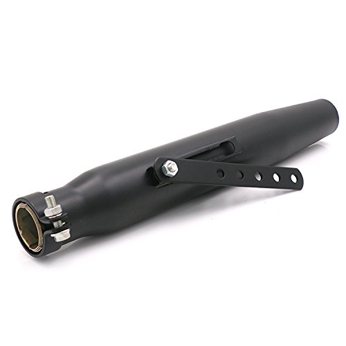 Vintage Motorcycle Slip On Tapered Exhaust Pipe Muffler For Harley Bobber Chopper Cafe Racer 435mm (black) - Thumbnail 5
