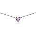 Sterling Silver Genuine, Simulated or Created Gemstone 7x7mm Heart Shaped Dainty Choker Necklace