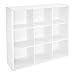 ClosetMaid 9 Cube Storage Shelf Organizer Bookshelf with Back Panel, Easy Assembly, Wood, White Finish