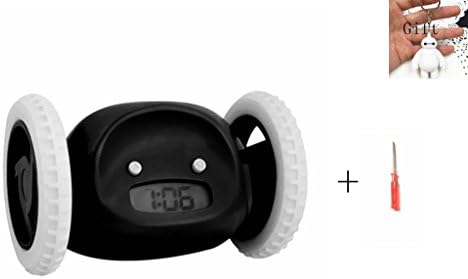 Funny Runaway Alarm Clock on Wheels Cute Alarm Clock for Heavy Sleepers/Kids/Lover/Family etc