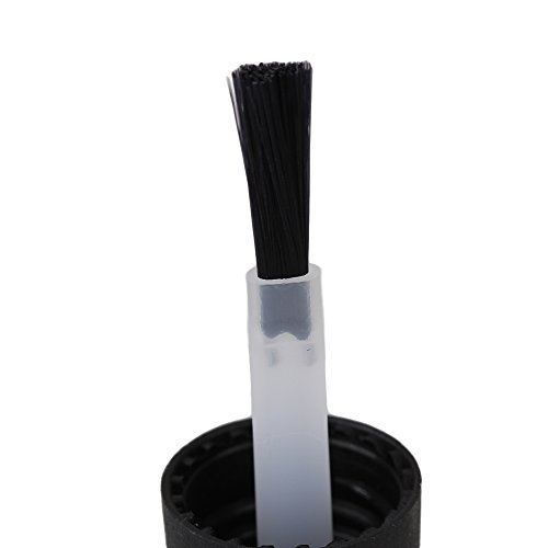 Black Cap Clear Glass 4ml Refillable Empty Nail Polish Bottles Container Pack of 20