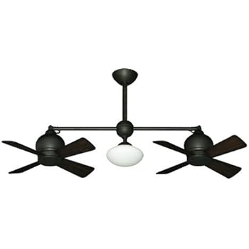 Metropolitan Modern Double Ceiling Fan In Oil Rubbed Bronze With