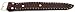 Nemesis DBDT Burgandy Brown Wide Leather Cuff Wrist Watch Band with Stitching