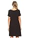 Criss Cross Trim V Neck Short Sleeve Tunic Dress for Women