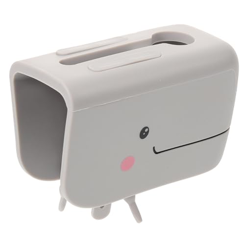 BESPORTBLE Silicone Whale Tub Faucet Cover for Boy Girl Safety Spout Protector Fits Spout Types Easy to Install and Use Adorable Bath Accessory Gray