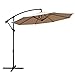 COBANA 10 Ft Patio Umbrella Offset Hanging Umbrella Outdoor Market Umbrella Garden Umbrella, 250g/sqm Polyester, Beige