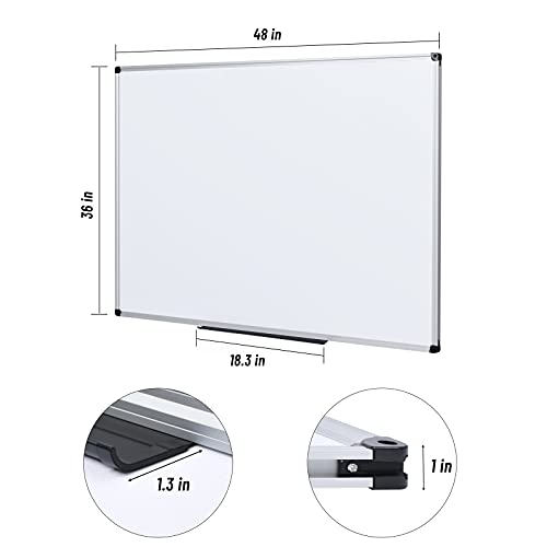 Board2by Dry Erase Whiteboard 48 x 36 Inches 4 x 3 Large