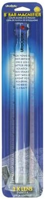 Carson 8 inch Bar Ruler 1.5X Magnifier with Inch and Centimeter Markings (MR-65)