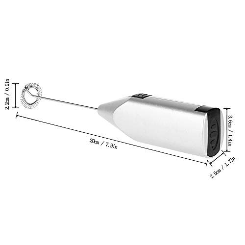 HaavPoois Milchaufschäumer Handheld, Edelstahlmischer Schaumkaffee Aufschäumer Electric Schneebesen Schneebesen für… – Bild 4