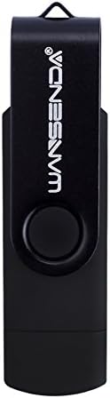 Wansenda OTG USB Flash Drive 16GB 32GB 64GB 128GB USB 2.0 For Android Devices/PC/Tablet/Mac (128GB, black) …